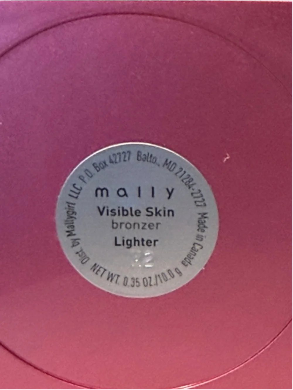 MALLY Visible Skin Bronzer LIGHTER 0.35 oz NEW